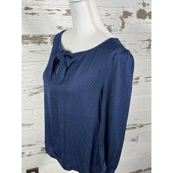 CABI Tiny Dot Knot Blouse Blue Sz S #5525 NWOT - Picture 3 of 5
